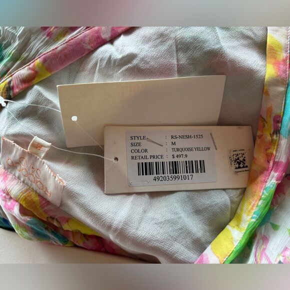 Nwt Rococo Sand Nesh Maxi Dress Floral Long Sleeve Cutout - Picture 5 of 11